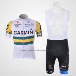 2011 Fahrradbekleidung Garmin Champion Australien Trikot Kurzarm und Tragerhose