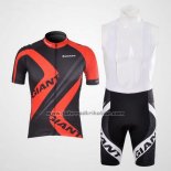 2012 Fahrradbekleidung Giant Shwarz und Rot Trikot Kurzarm und Tragerhose