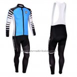 2013 Fahrradbekleidung Assos Azurblau und Shwarz Trikot Langarm und Tragerhose