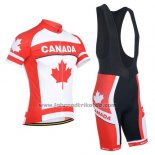 2014 Fahrradbekleidung Monton Champion Kanada Trikot Kurzarm und Tragerhose