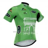 2015 Fahrradbekleidung Tour de France Grun Trikot Kurzarm und Tragerhose