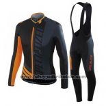 2016 Fahrradbekleidung Specialized Gelb und Shwarz Trikot Langarm und Tragerhose