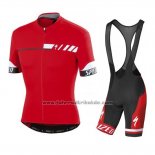 2016 Fahrradbekleidung Specialized Tief Rot Trikot Kurzarm und Tragerhose