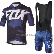 2017 Fahrradbekleidung Fox Ascent Comp Volett Trikot Kurzarm und Tragerhose