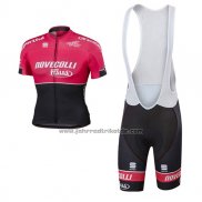 2017 Fahrradbekleidung Nove Colli Rot und Shwarz Trikot Kurzarm und Tragerhose