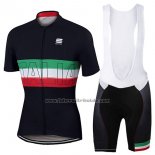 2017 Fahrradbekleidung Sportful Champion Italien Trikot Kurzarm und Tragerhose