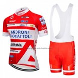 2018 Fahrradbekleidung Androni Giocattoli Orange und Wei Trikot Kurzarm und Tragerhose