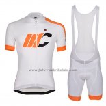 2018 Fahrradbekleidung Cipollini Easy Bianchi und Orange Trikot Kurzarm und Tragerhose