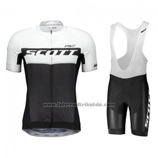 2018 Fahrradbekleidung Scott Rc Wei Trikot Kurzarm und Tragerhose