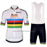 2018 Fahrradbekleidung UCI Weltmeister Leader Boels Dolmans Wei Trikot Kurzarm und Tragerhose