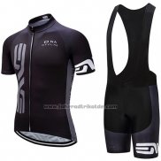 2019 Fahrradbekleidung Dna Shwarz Trikot Kurzarm und Tragerhose