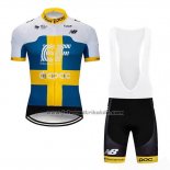 2019 Fahrradbekleidung EF Education First Schweden Trikot Kurzarm und Tragerhose