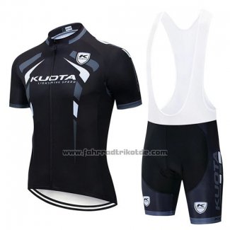 2019 Fahrradbekleidung Kuota Shwarz Wei Trikot Kurzarm und Tragerhose