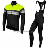 2019 Fahrradbekleidung Nalini Warm 2.0 Shwarz Grun Trikot Langarm und Tragerhose