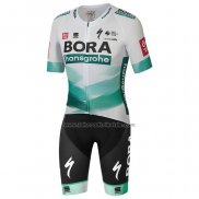 2020 Fahrradbekleidung Bora-hansgrone Wei Grun Trikot Kurzarm und Tragerhose