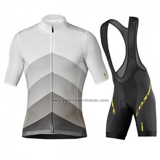 2020 Fahrradbekleidung Mavic Grau Shwarz Trikot Kurzarm und Tragerhose