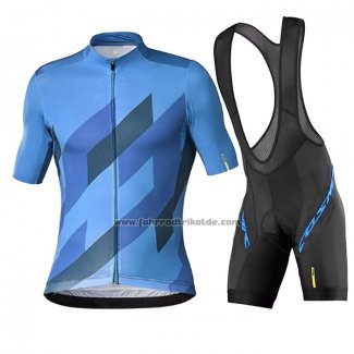 2020 Fahrradbekleidung Mavic Shwarz Blau Trikot Kurzarm und Tragerhose