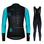 2020 Fahrradbekleidung NDLSS Shwarz Hellblau Trikot Langarm und Tragerhose