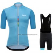 2020 Fahrradbekleidung Rapha Hellblau Trikot Kurzarm und Tragerhose