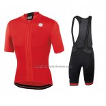 2020 Fahrradbekleidung Sportful Rot Trikot Kurzarm und Tragerhose