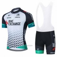 2021 Fahrradbekleidung Bike Exchange Wei Trikot Kurzarm und Tragerhose