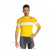 2021 Fahrradbekleidung Castelli Gelb Trikot Kurzarm und Tragerhose