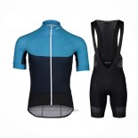 2021 Fahrradbekleidung POC Blau Trikot Kurzarm und Tragerhose