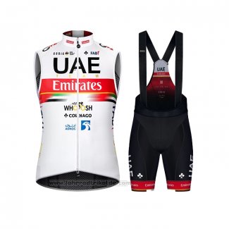 2021 Windweste UAE Wei Rot Trikot Kurzarm und Tragerhose