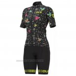 2022 Fahrradbekleidung ALE Shwarz Mehrfarbig Trikot Kurzarm und Tragerhose