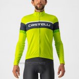 2022 Fahrradbekleidung Castelli Hell Grun Trikot Langarm und Tragerhose