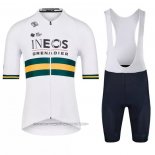 2022 Fahrradbekleidung Ineos Grenadiers Champion Australien Trikot Kurzarm und Tragerhose