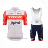 2023 Fahrradbekleidung Trek Segafredo Orange Wei Trikot Kurzarm Und Tragerhose