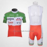 2011 Fahrradbekleidung Giordana Rot und Grun Trikot Kurzarm und Tragerhose