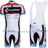 2012 Fahrradbekleidung Cube Shwarz und Wei Trikot Kurzarm und Tragerhose