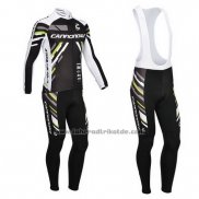 2013 Fahrradbekleidung Cannondale Shwarz Trikot Langarm und Tragerhose