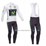 2013 Fahrradbekleidung Movistar Lider Wei Trikot Langarm und Tragerhose