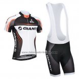 2014 Fahrradbekleidung Giant Wei und Shwarz Trikot Kurzarm und Tragerhose