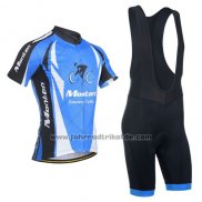 2014 Fahrradbekleidung Monton Blau und Shwarz Trikot Kurzarm und Tragerhose