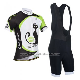 2014 Fahrradbekleidung Monton Grun und Wei Trikot Kurzarm und Tragerhose