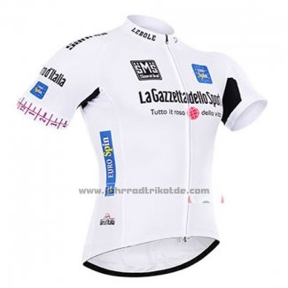 2015 Fahrradbekleidung Giro d'Italia Wei Trikot Kurzarm und Tragerhose