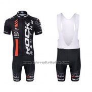 2015 Fahrradbekleidung Rock Racing Shwarz und Rot Trikot Kurzarm und Tragerhose