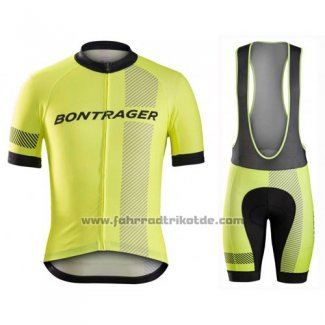 2016 Fahrradbekleidung Bontrager Shwarz und Gelb Trikot Kurzarm und Tragerhose