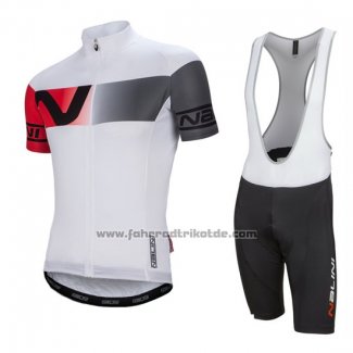 2016 Fahrradbekleidung Nalini Wei und Rot Trikot Kurzarm und Tragerhose