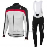 2016 Fahrradbekleidung Sportful Wei Trikot Langarm und Tragerhose