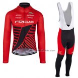 2017 Fahrradbekleidung Focus XC Ml Tief Rot Trikot Langarm und Tragerhose