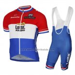 2017 Fahrradbekleidung Lotto NL-Jumbo Champion Niederlande Trikot Kurzarm und Tragerhose