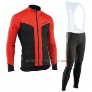 2017 Fahrradbekleidung Northwave Rot und Shwarz Trikot Langarm und Tragerhose