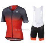 2017 Fahrradbekleidung Sportful R&d Ultraskin Rot und Grau Trikot Kurzarm und Tragerhose