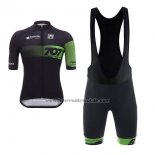 2017 Fahrradbekleidung Team 707 Shwarz Trikot Kurzarm und Tragerhose