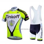 2017 Fahrradbekleidung Tinkoff Hell Grun Trikot Kurzarm und Tragerhose